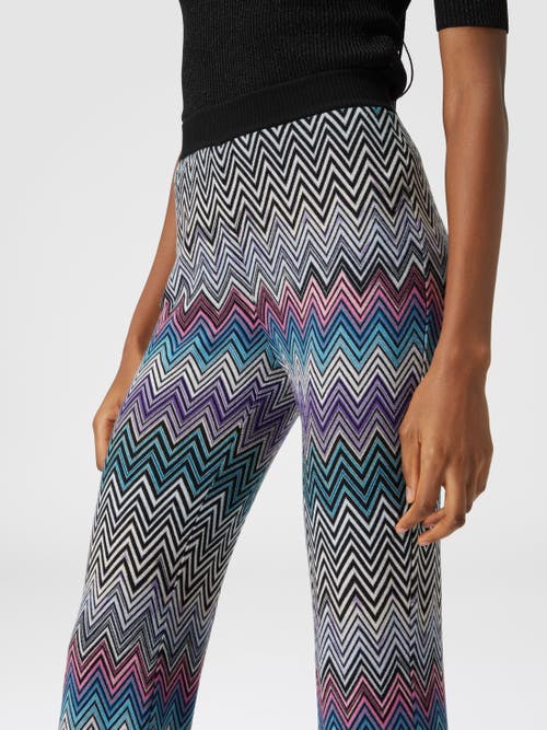 Missoni Zigzag Woven Wool Flared Trousers In Multicoloured