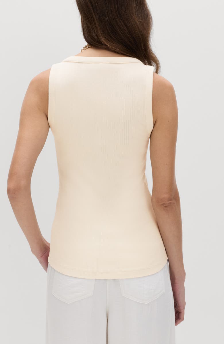 PER UNA BY M&S Henley Sleeveless Top, Alternate, color, Ecru Brown
