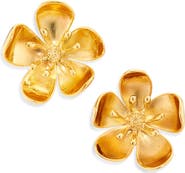 Oscar de la Renta Small Cherry Blossom Stud Earrings