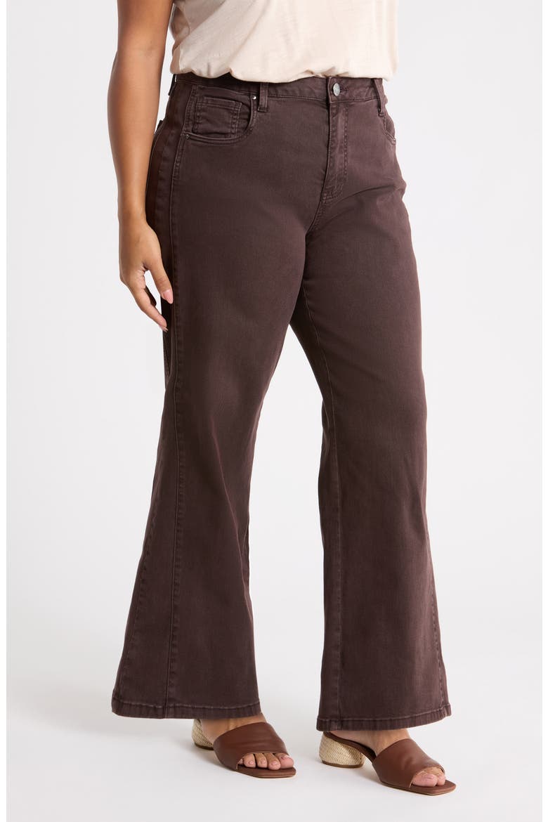 Meg High Waist Wide Leg Jeans, Alternate, color, CHOCOLATE