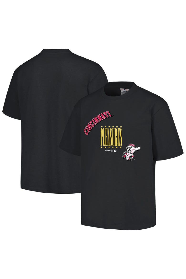 Men's PLEASURES  Black Cincinnati Reds Repurpose T-Shirt, Main, color, Black