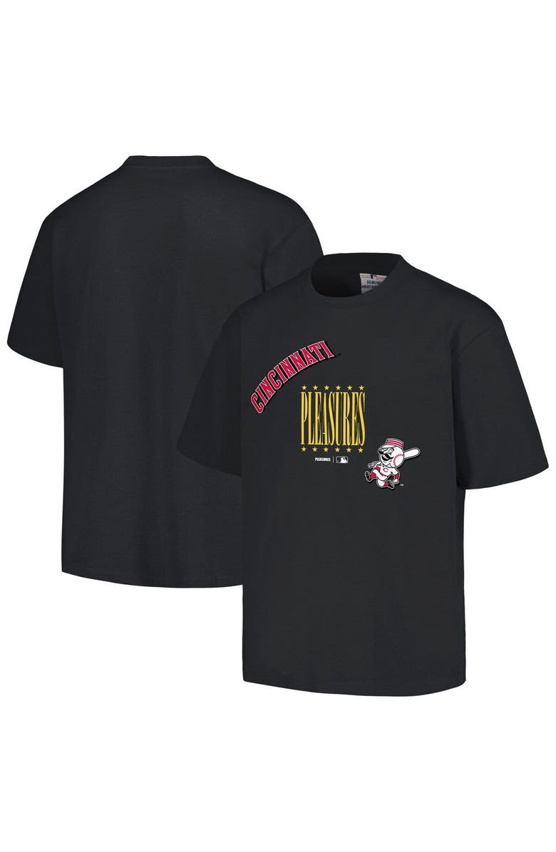 PLEASURES Men's PLEASURES Black Cincinnati Reds Repurpose T-Shirt, Main, color, Black
