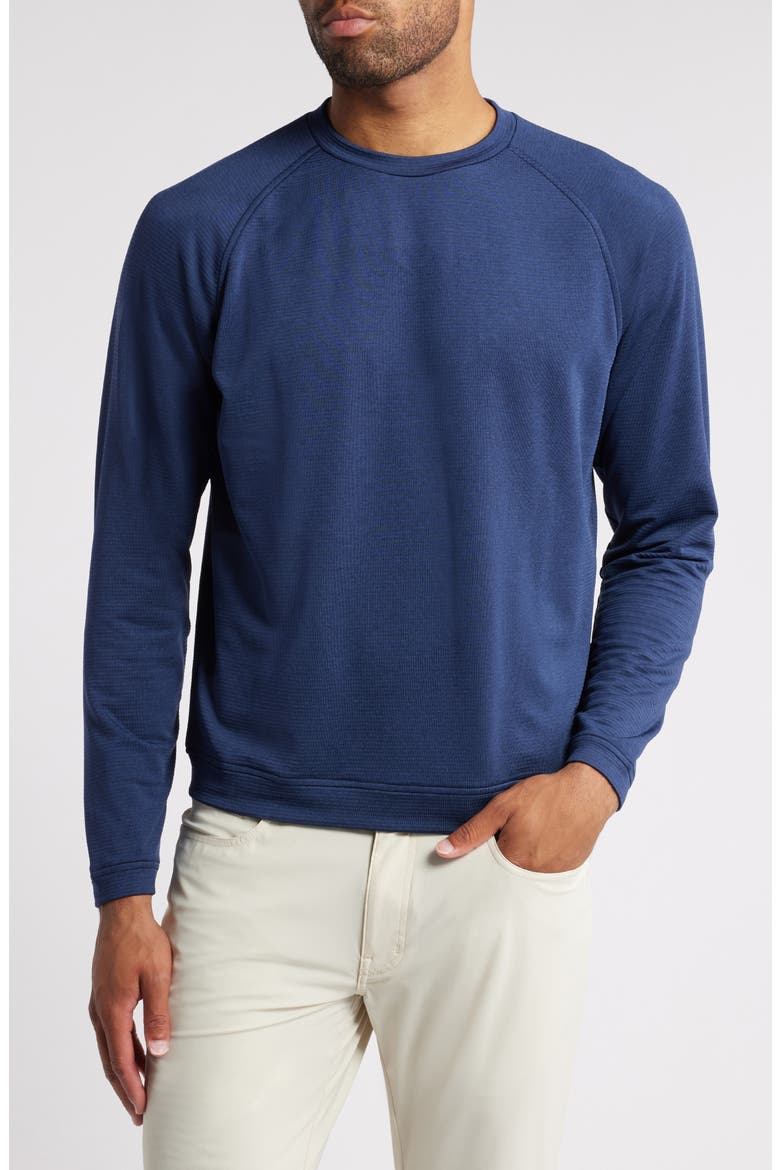 Beaumont Performance Crewneck Top, Main, color, NAVY
