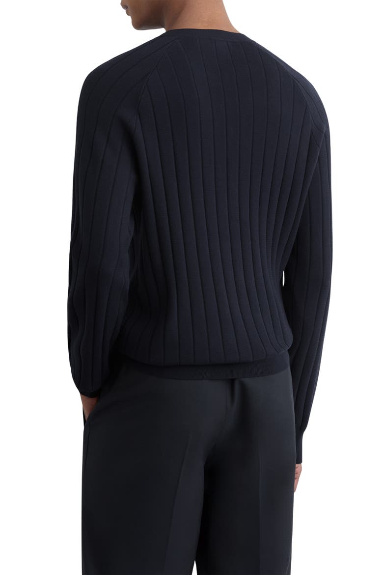 Andres Ribbed Henley Sweater, Alternate, color, NAVY