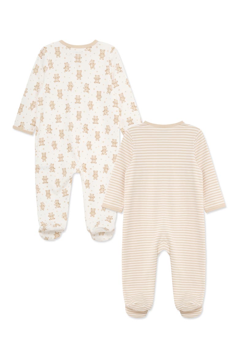 Kids' Bears 2-Pack Cotton Footies, Alternate, color, WHITE MULTI