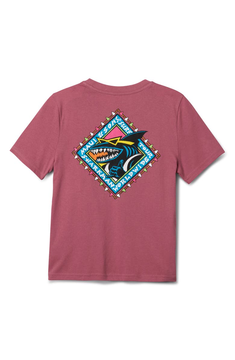 Maui & Sons Shaka Shark Graphic T-Shirt, Alternate, color, Foxglove