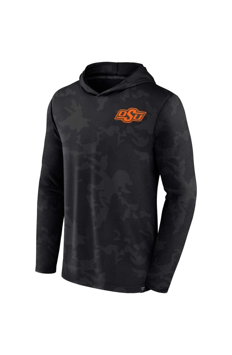 FANATICS Men's Fanatics Branded  Black Oklahoma State Cowboys Camo Hoodie Long Sleeve T-Shirt, Alternate, color, 