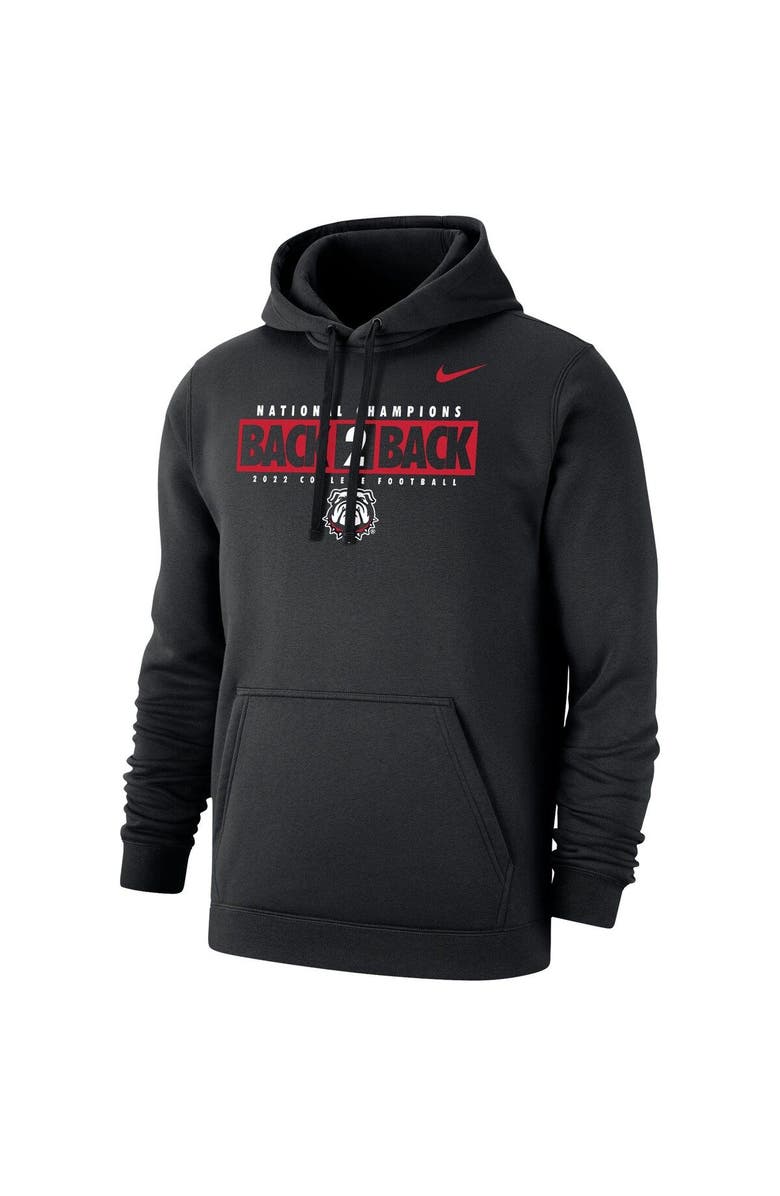 Nike Men's Nike Black Georgia Bulldogs Back-To-Back College Football Playoff National Champions Big & Tall Pullover Hoodie, Alternate, color, 
