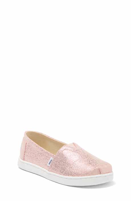 TOMS Kids' Belmont Rose Crackle Foil Slip-On Sneaker