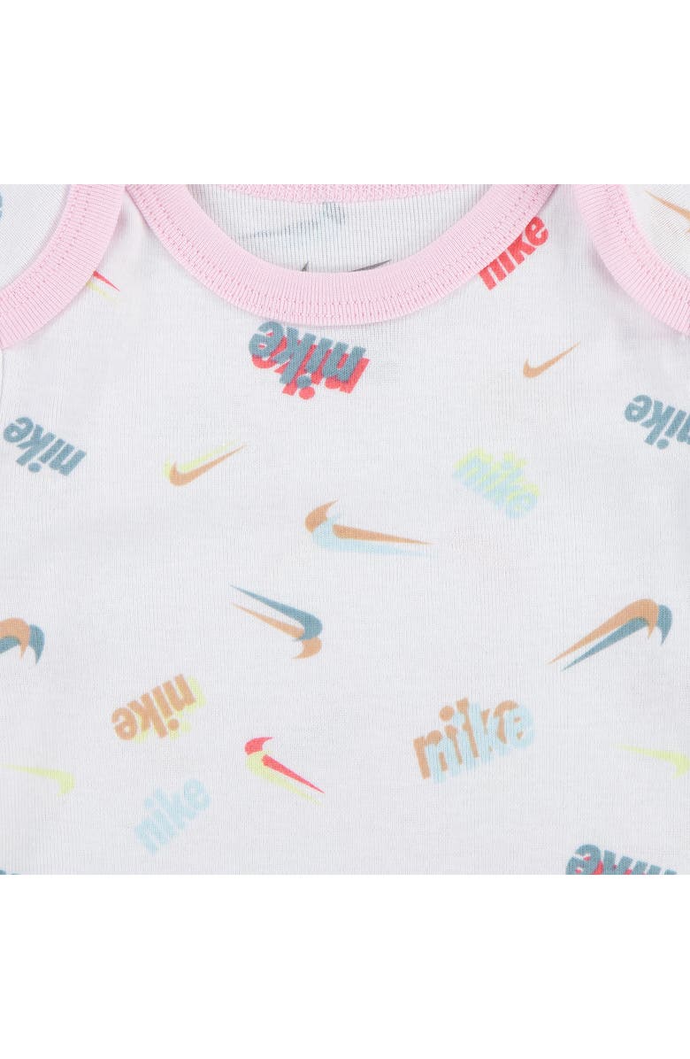 Nike Logo Print Layette Set, Alternate, color, 
