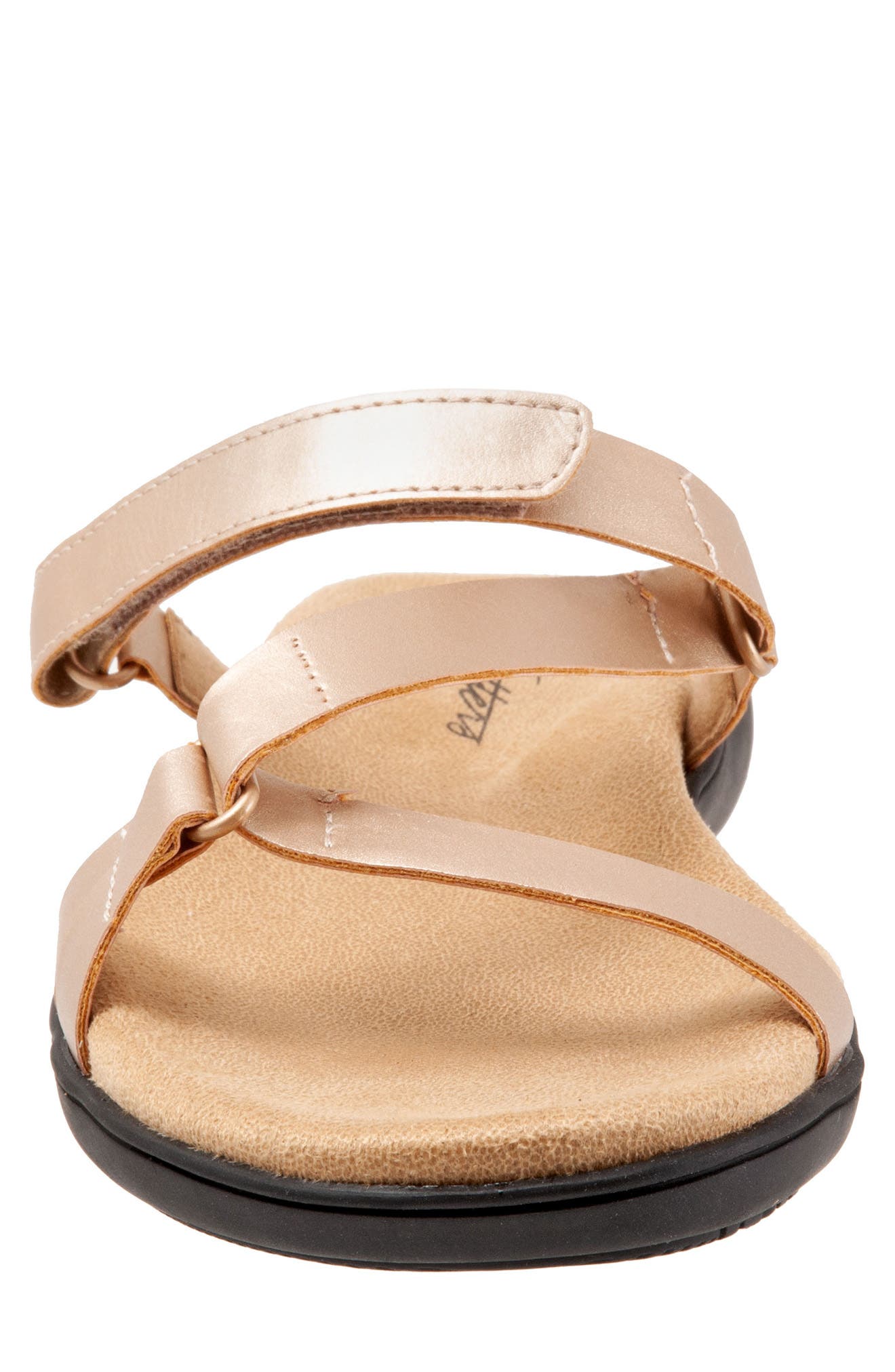 Trotters Raja Slide Sandal, Alternate, color, Champaign Metallic