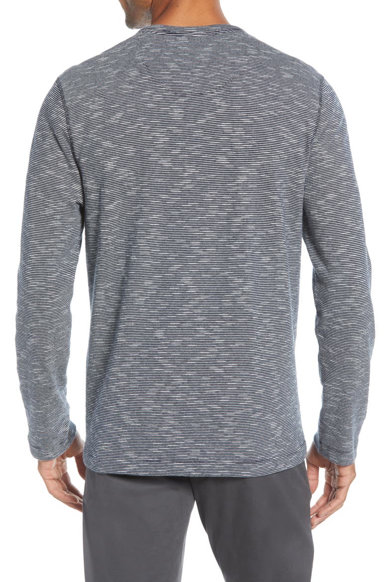 Slub Stripe Long Sleeve Henley, Alternate, color, NAVY IRIS WHITE STRIPE