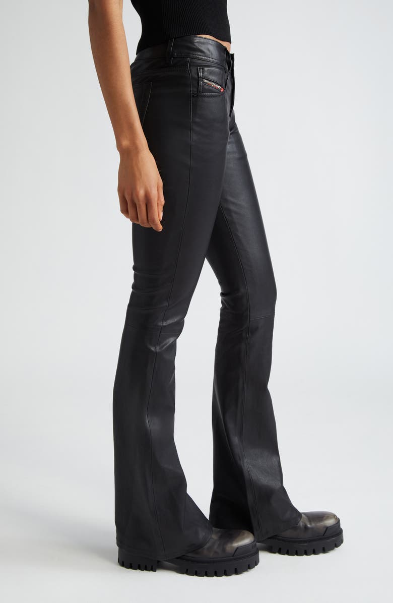 DIESEL<sup>®</sup> L-Stellar Stretch Leather Bootcut Trousers, Alternate, color, 