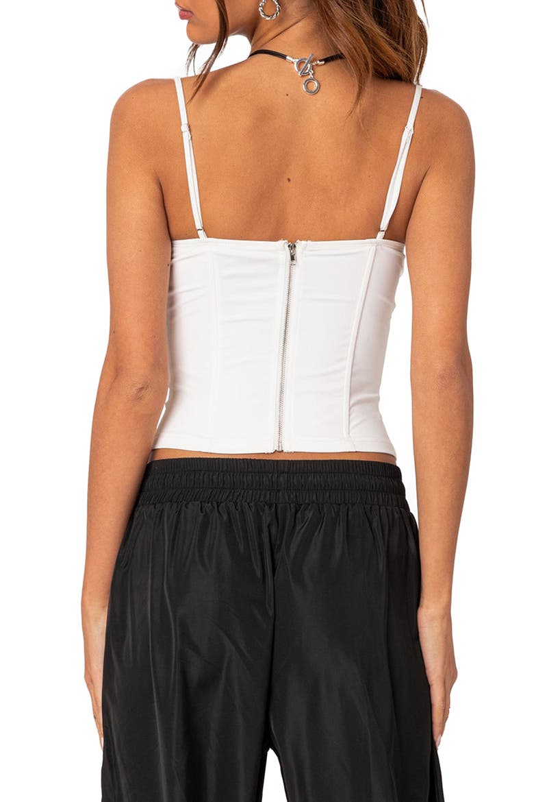 Juno Corset Crop Camisole, Alternate, color, WHITE