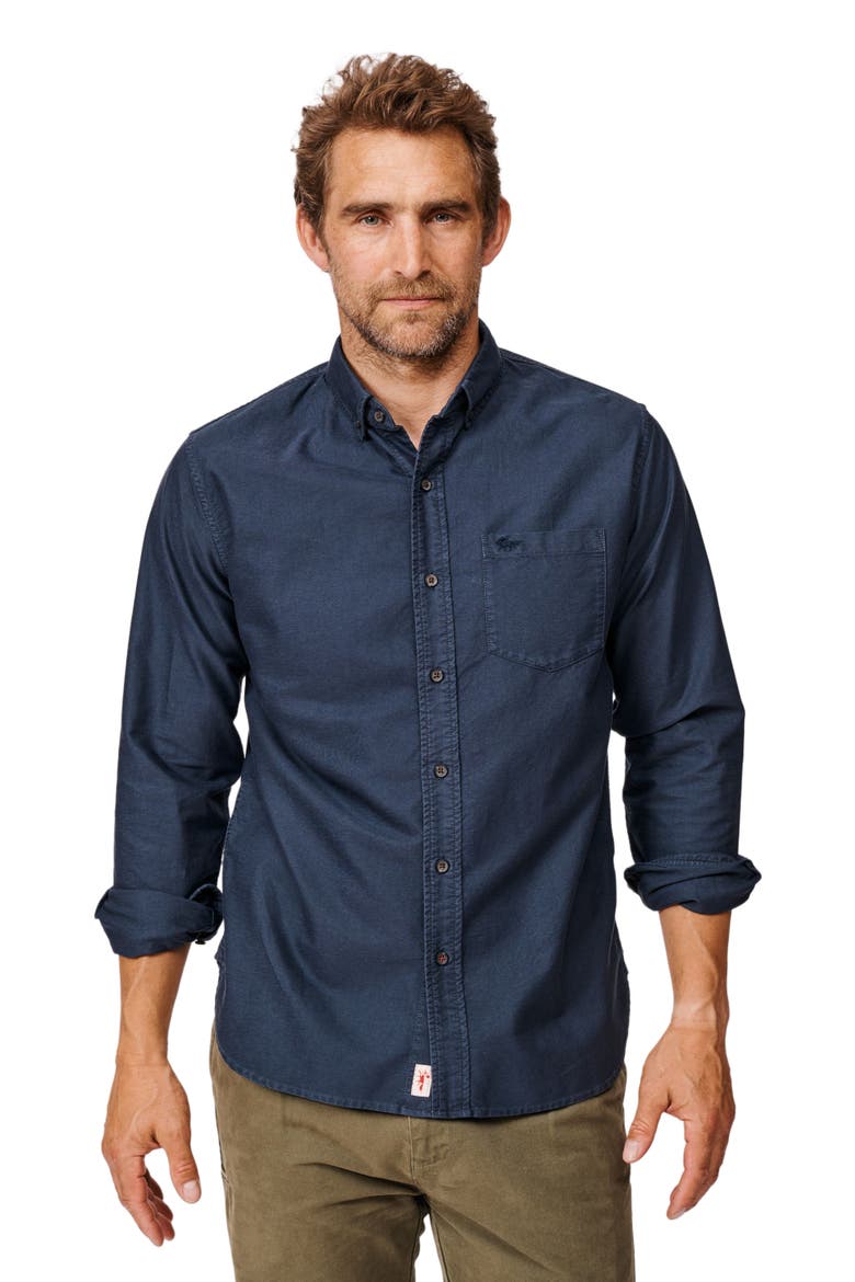 Aldridge Oxford Button Down Shirt, Main, color, Navy
