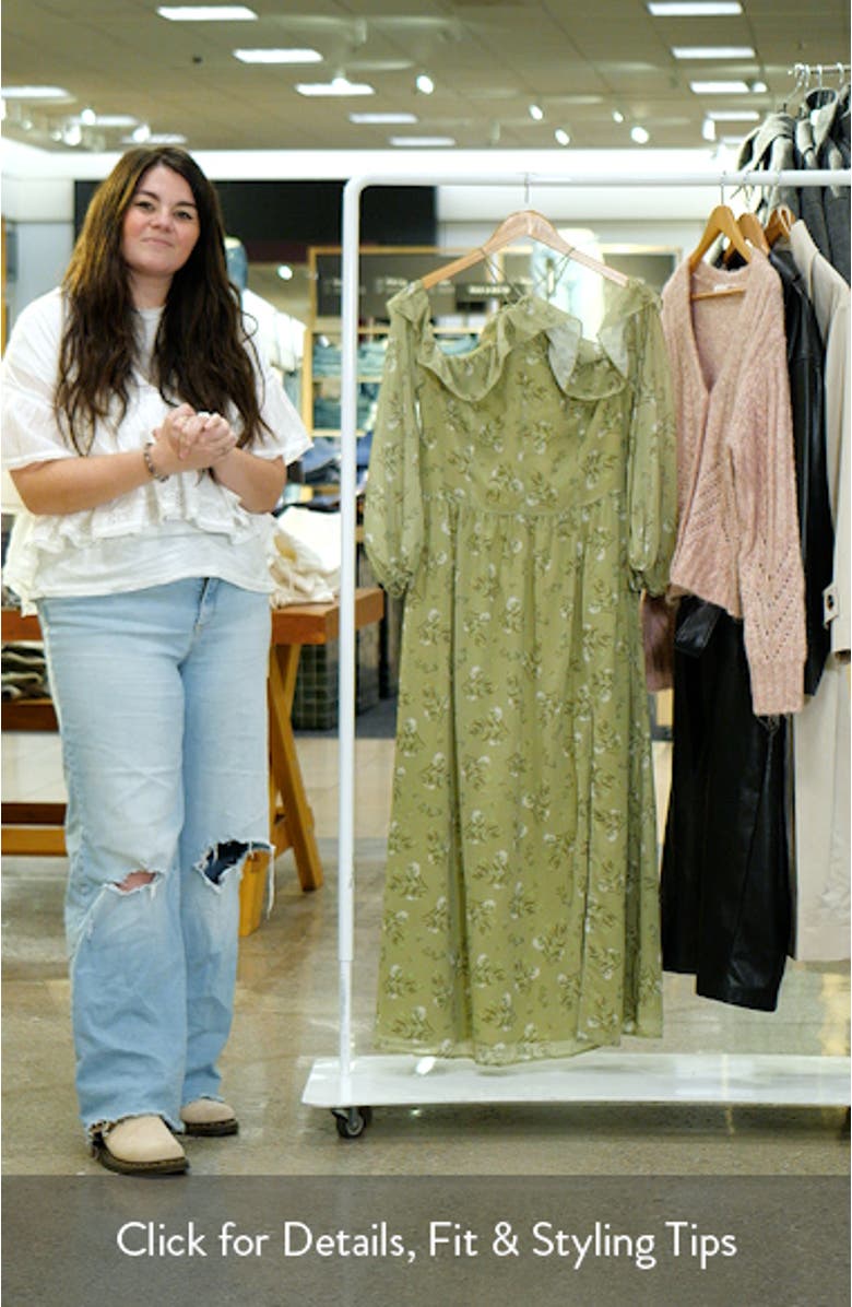 Alina Floral Cold Shoulder Long Sleeve Maxi Dress, sales video thumbnail