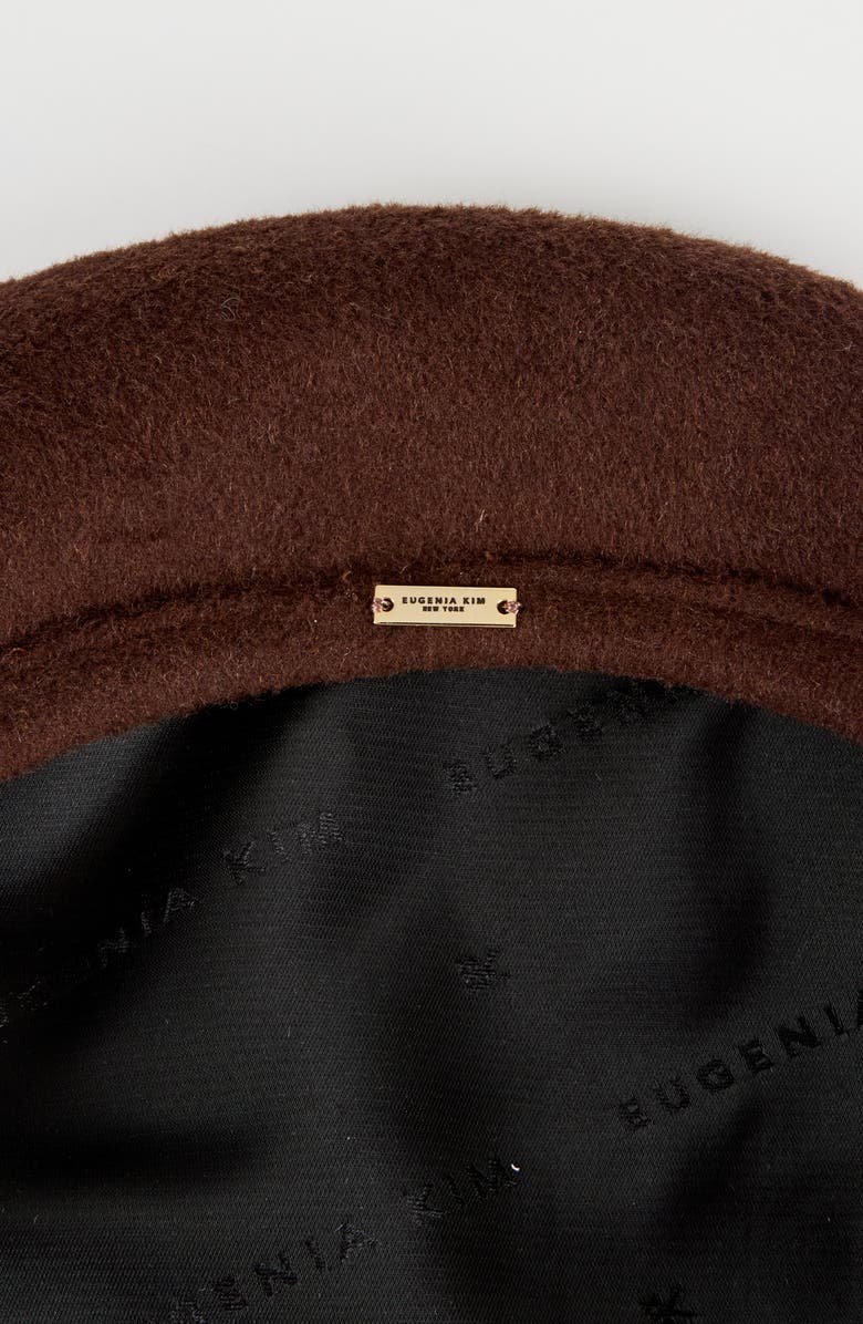 Eugenia Kim Carter Wool Blend Beret, Alternate, color, Chocolate