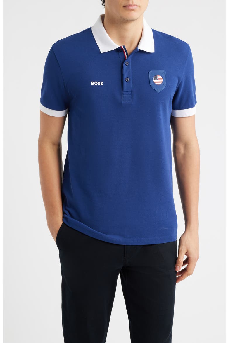 Lux Paddy Cotton Polo, Main, color, USA / BLUE