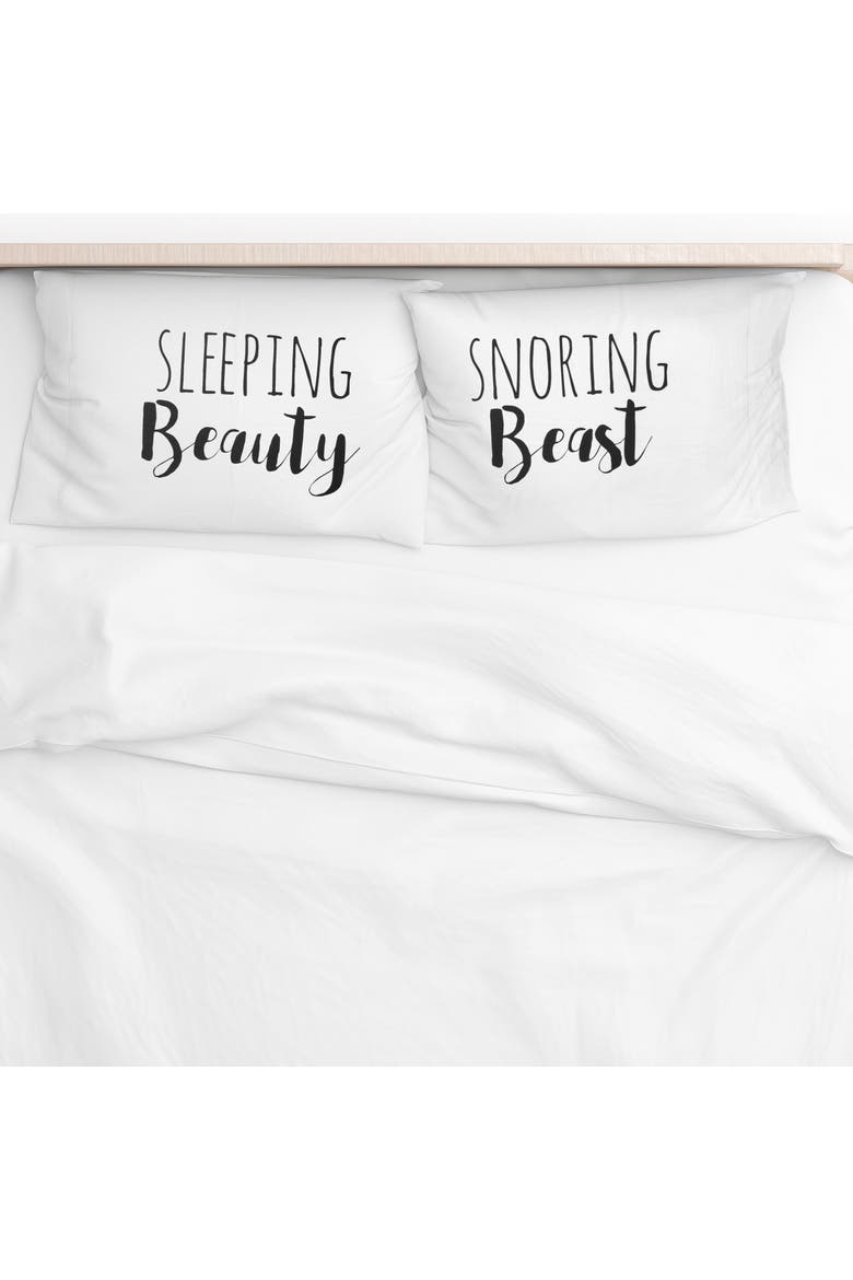 20" x 20" Beauty and Beast Pillowcase Set, Alternate, color, White