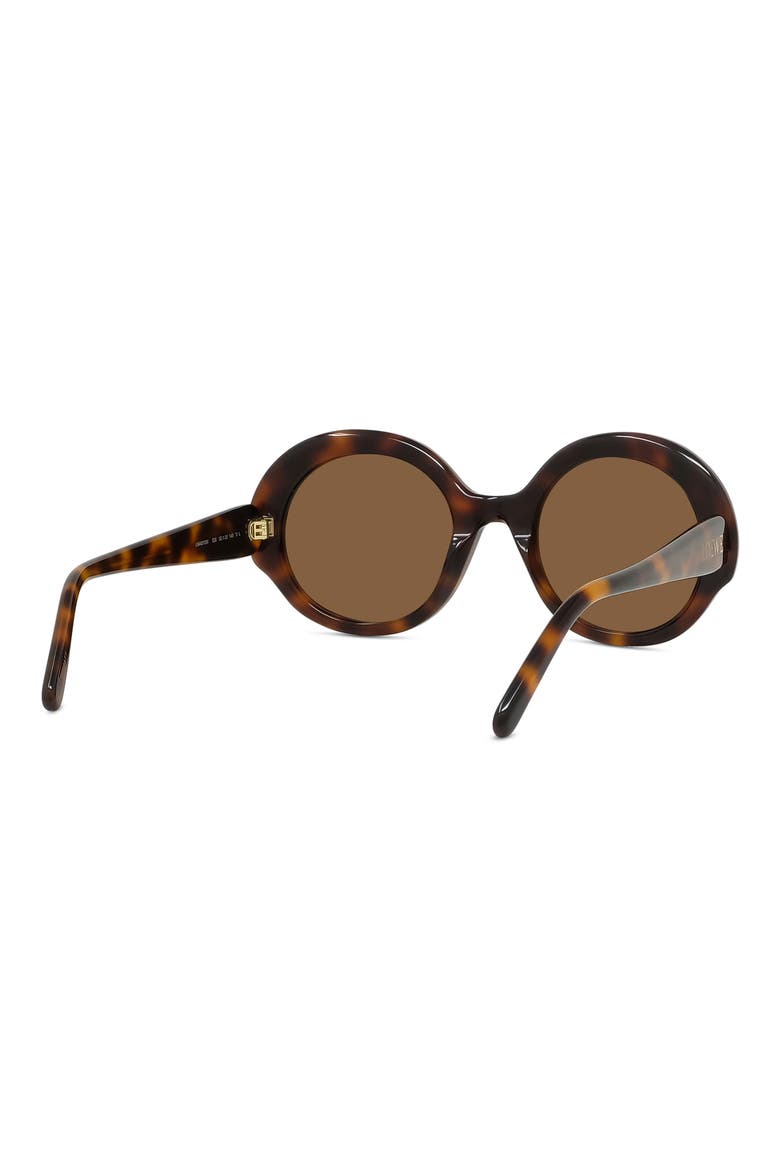 Thin 52mm Round Sunglasses, Alternate, color, DARK HAVANA / BROWN