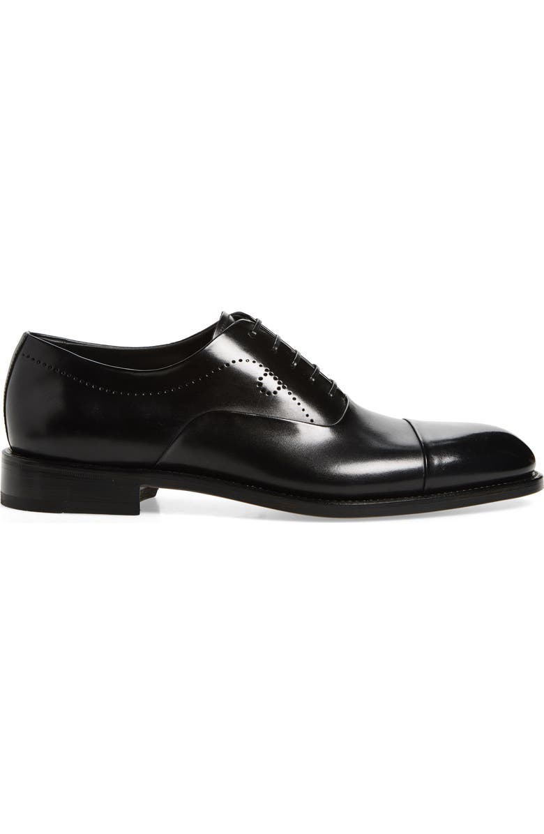 FERRAGAMO Albert Cap Toe Oxford, Alternate, color, Nero