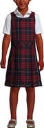 Lands' End Girls Plus Top of Knee Plaid Jumper