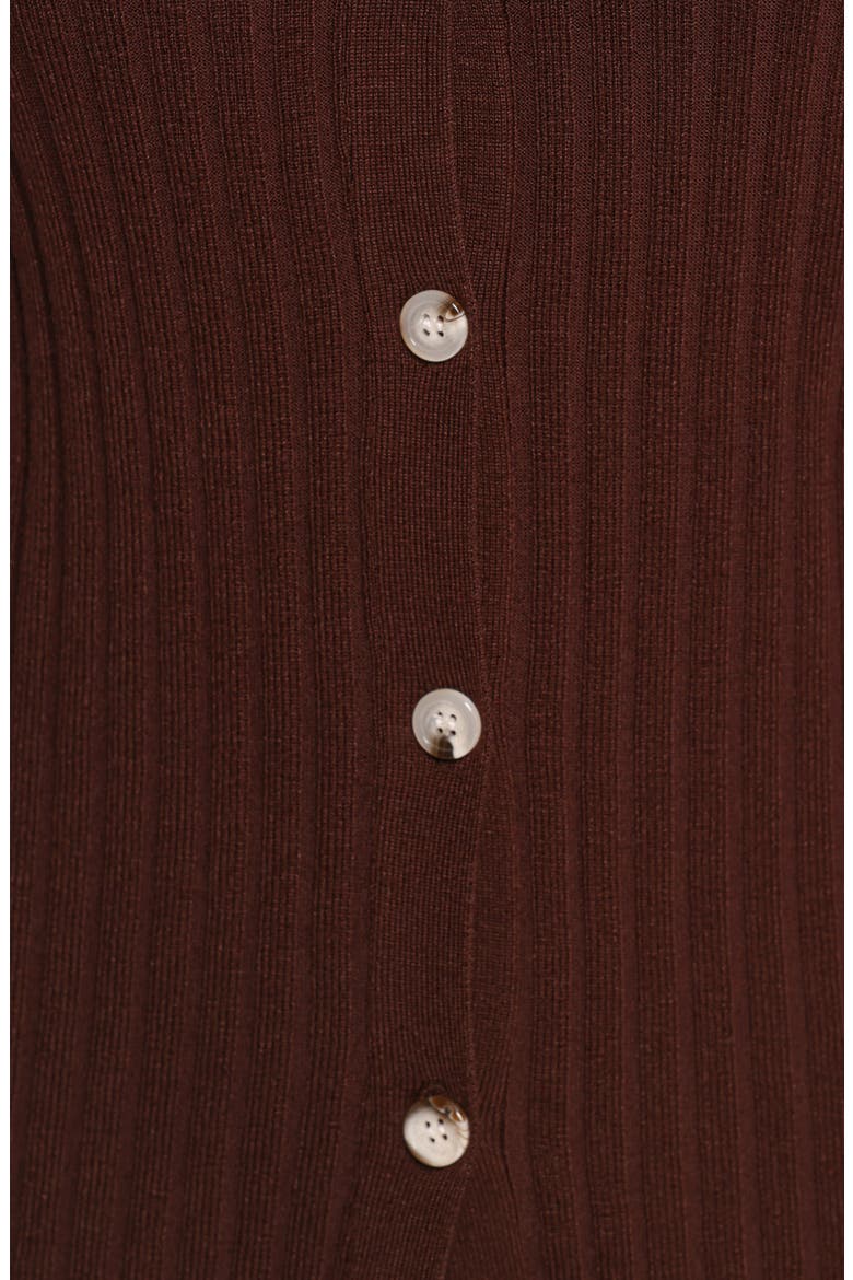 Aylia Rib Knit Top & Flare Leg Pants Set, Alternate, color, CHOCOLATE