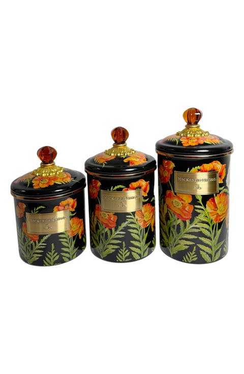 Poppy Set of 3 Canisters