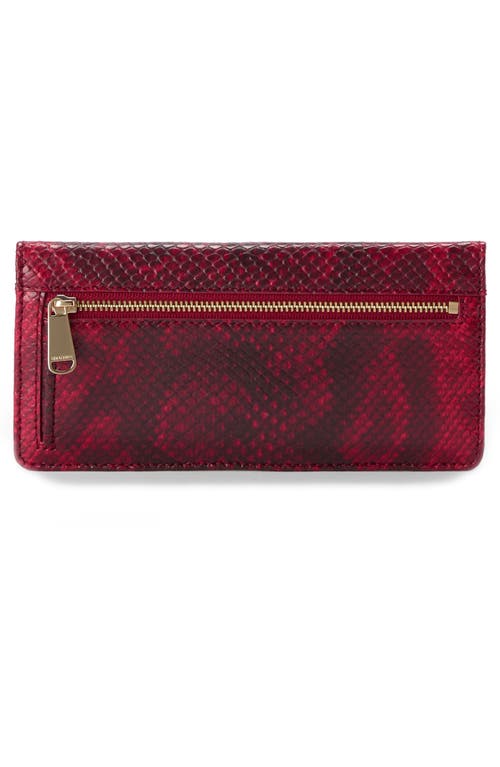 Brahmin Ady Croc Embossed Leather Wallet In Pink