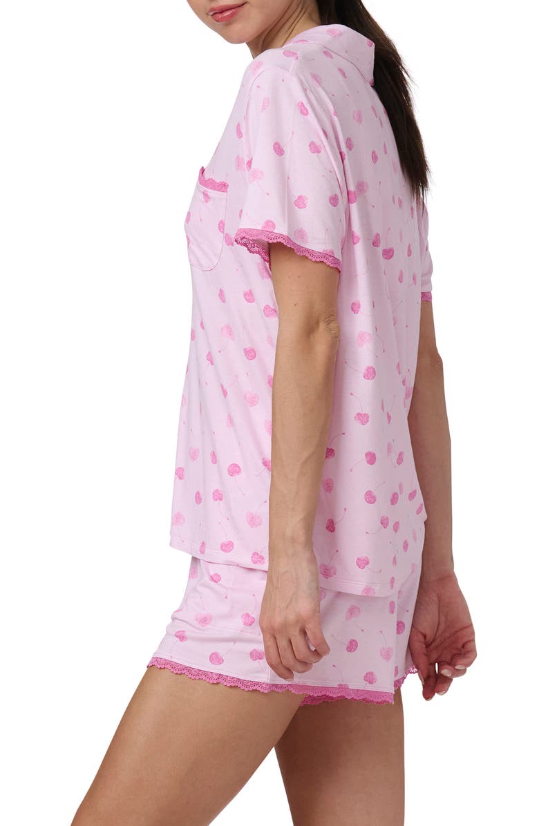 Splendid Notch Collar Short Pajamas, Alternate, color, Cherry Heart Toss