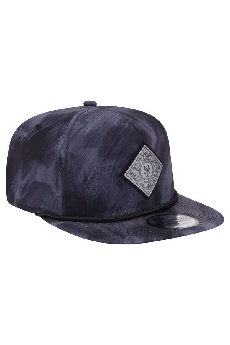 Men's New Era Navy New York Mets Printed Golfer Snapback Hat, Alternate, color, Navy