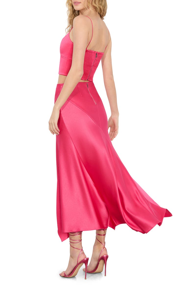 Rosa Asymmetric Midi Skirt, Alternate, color, RASPBERRY