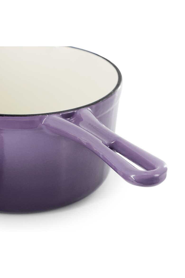 2 Quart Enameled Cast Iron Sauce Pan, Alternate, color, Purple