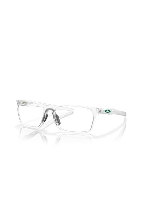 Oakley 57mm Rectangle Optical Glasses In White
