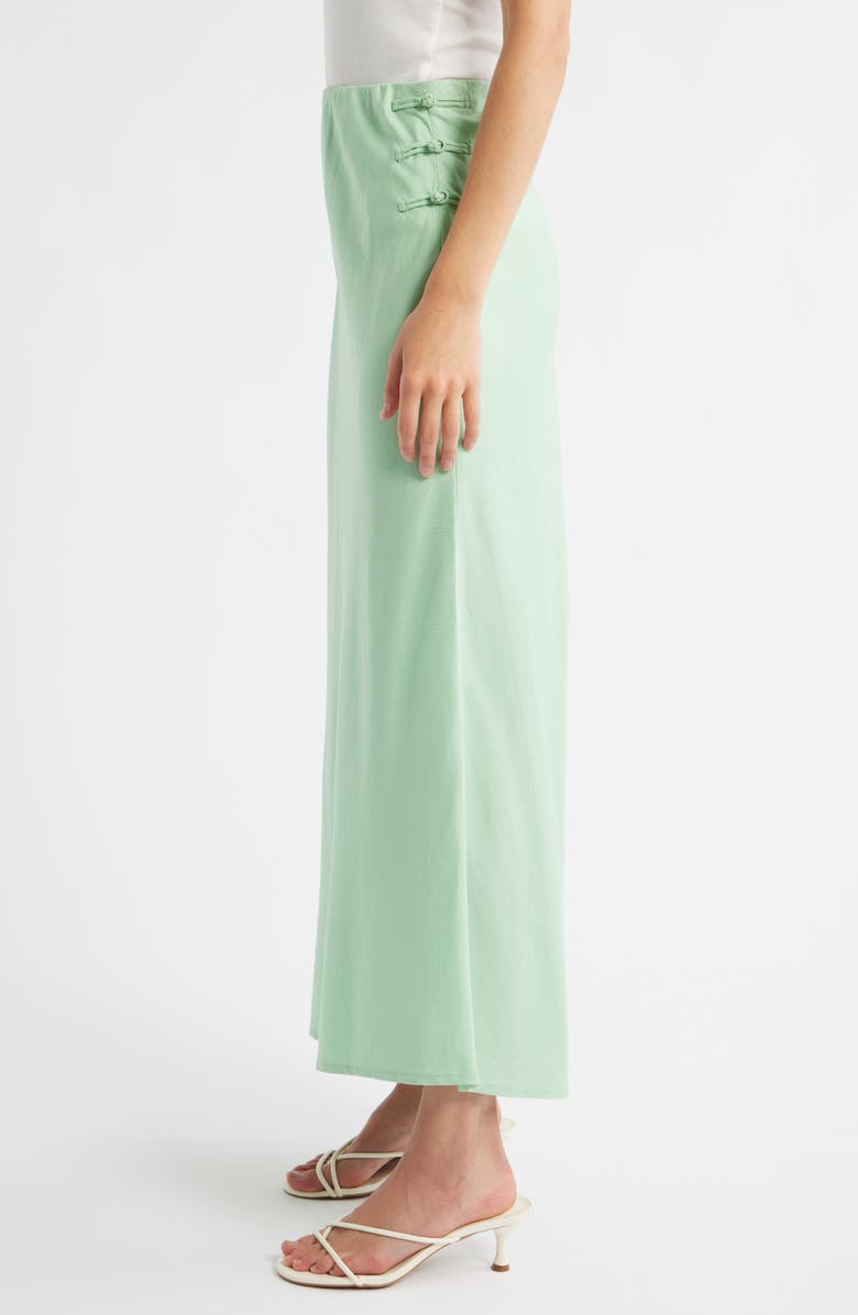 MANGO Woven Maxi Skirt, Alternate, color, Pastel Green