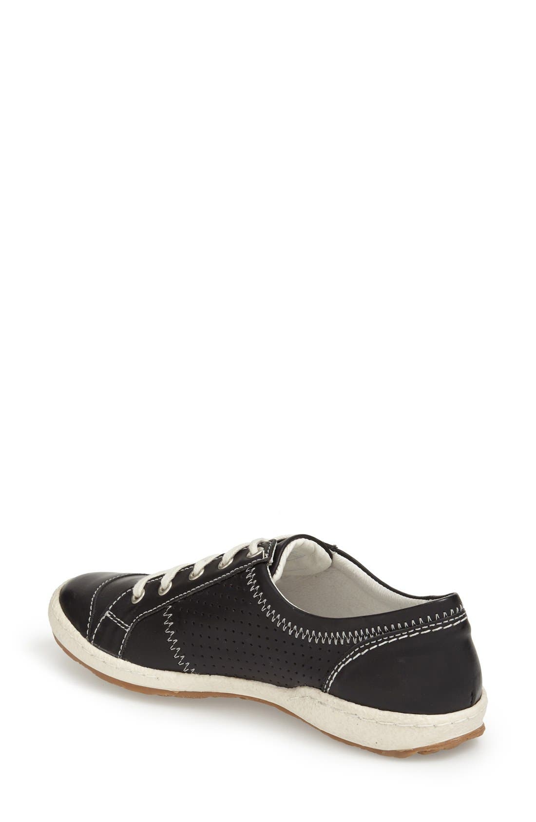 'Caspian' Sneaker, Alternate, color, BLACK LEATHER
