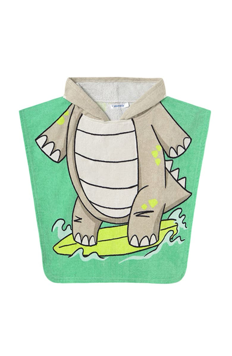 Mayoral Surfing Dinosaur Hoodie Towel, Main, color, 