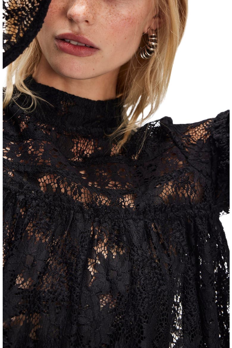 Free People Lilabeth Sheer Lace Top (Women) | Nordstrom