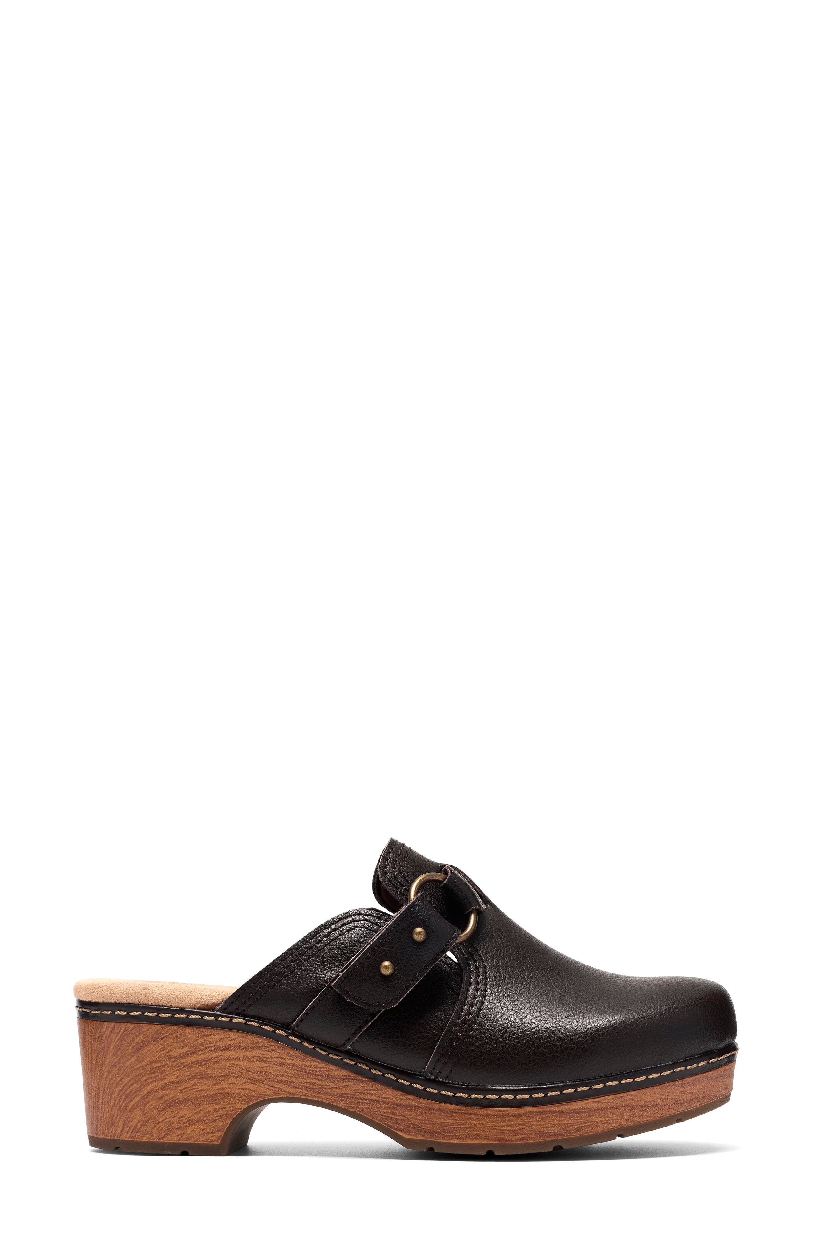 Paizlee Ali Clog, Alternate, color, DARK BROWN LEATHER