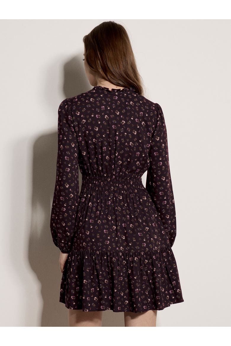 Ditsy Mini Dress, Alternate, color, Burgundy
