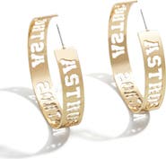 WEAR by Erin Andrews x Baublebar Houston Astros Large Cutout Hoop Earrings