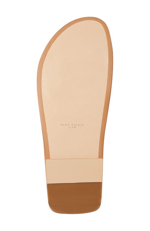 Marc Fisher Ltd Strappy Leather Flat Toe-ring Sandals In Medium Natural
