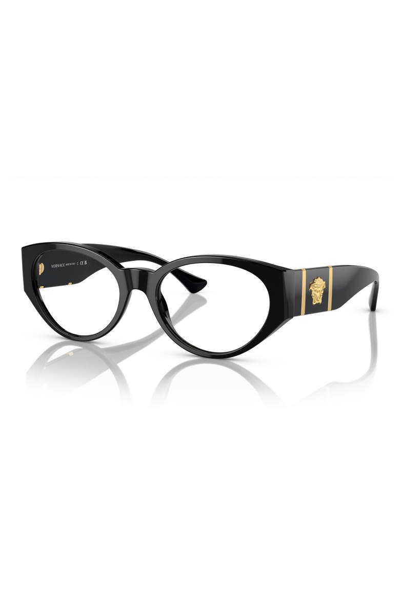 54mm Oval Optical Glasses, Alternate, color, BLACK
