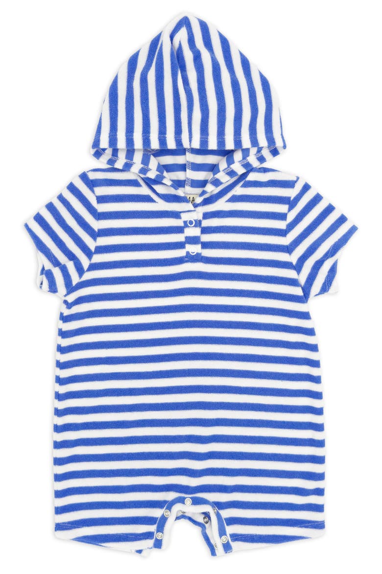 Finn Cotton Terry Romper, Main, color, MARINA BLUE
