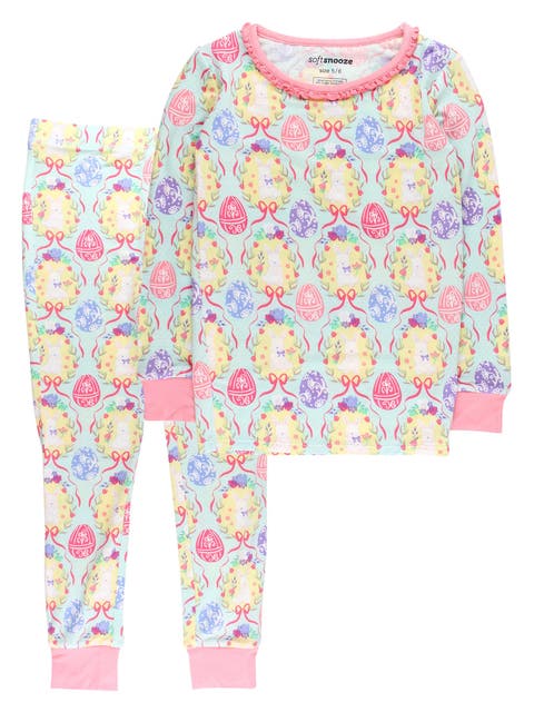 Girls SoftSnooze Ruffle Long Sleeve Pajama Set