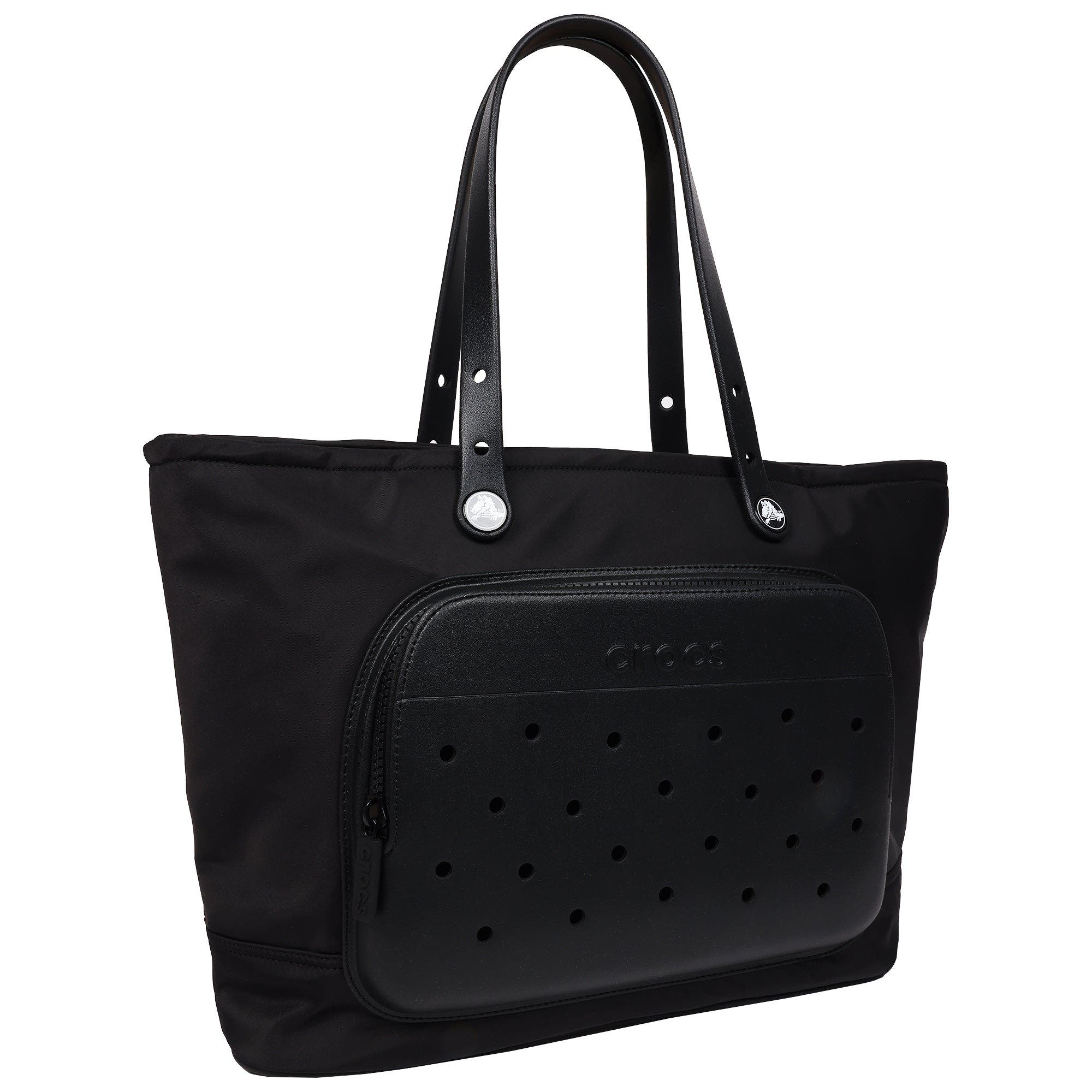 CROCS Large Tote with Pockets, Alternate, color, Black