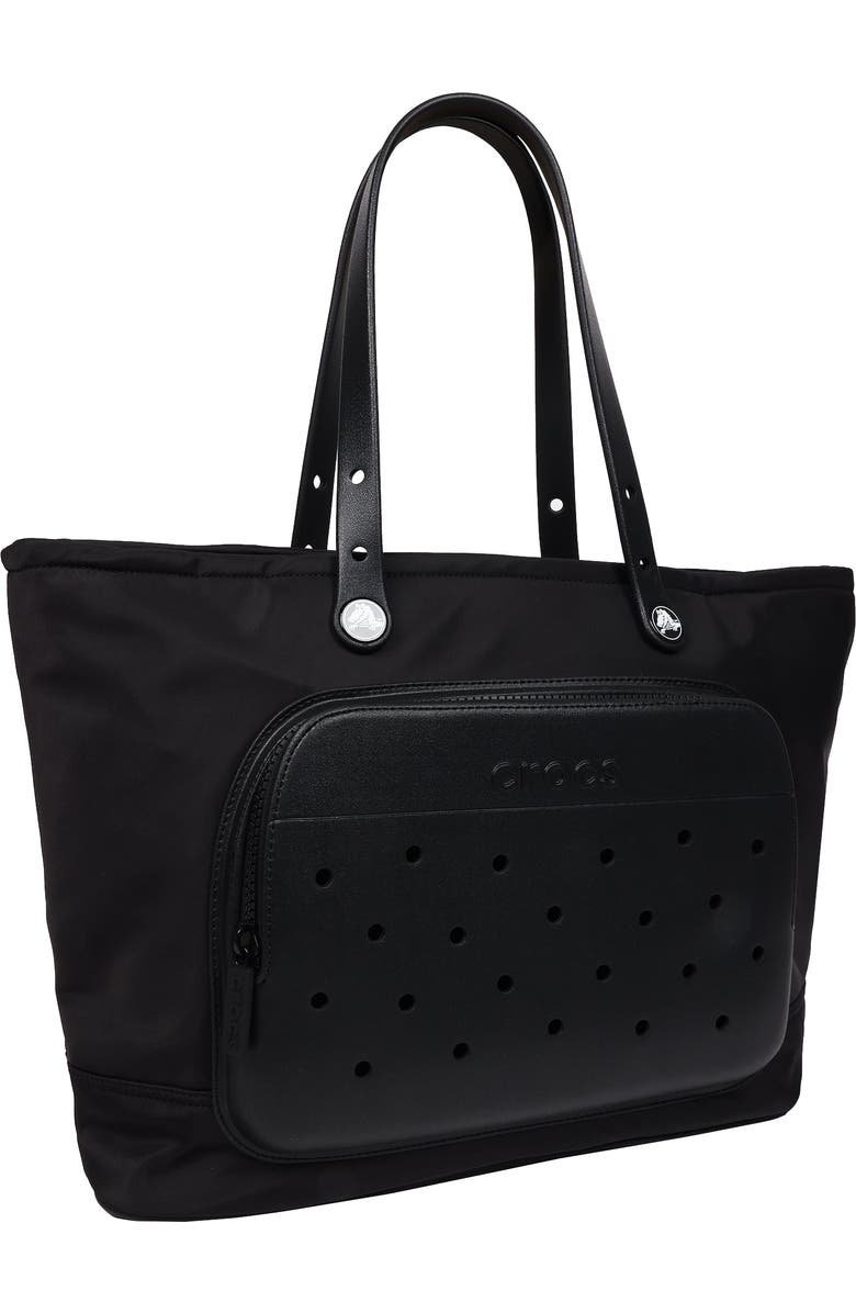 CROCS Large Tote with Pockets, Alternate, color, Black