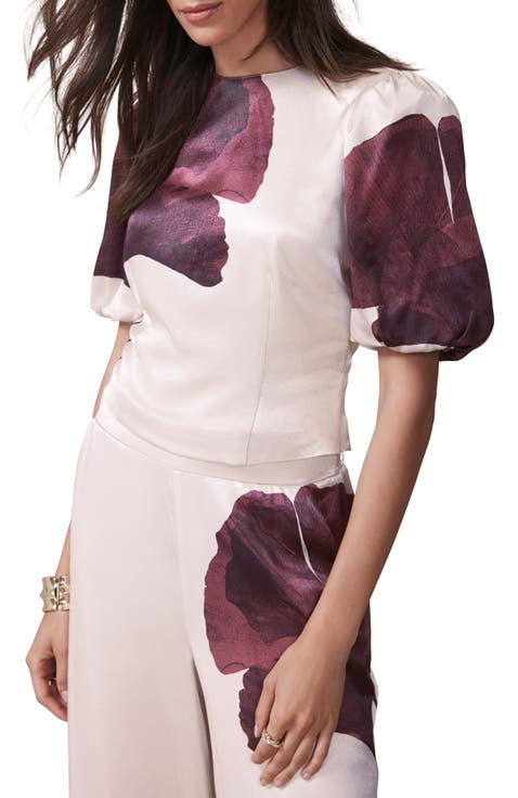 Floral Print Short Sleeve Top