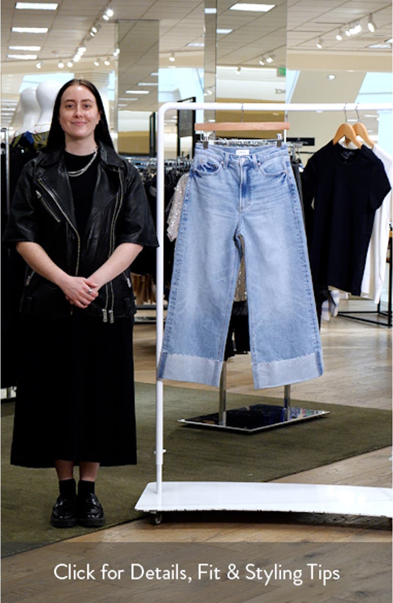 Lana Raw Hem Ankle Wide Leg Jeans, sales video thumbnail