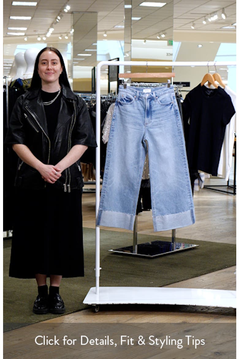 Lana Raw Hem Ankle Wide Leg Jeans video